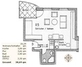 Helle 1-Raum Wohnung mit großem Bal 14301