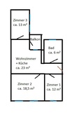 Provisionsfrei! Großzügige Wohnung mit Balkon auch WG-geeignet!: Vermietung 3-Zimmer-Wohnung in 39104 Magdeburg Buckau  82150