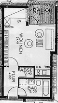 Möbliertes 1-Zimmer-Appartement 14902