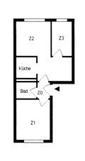 Günstige 3-Raum-Wohnung 3736