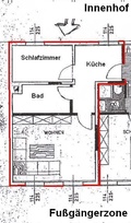 HELLE 2-Zimmer-Wohnung im Zentrum 12539