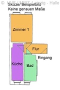 schöne 1-Raum-Dachgeschosswohnung im Stadtteil Volkmarsdorf 285967