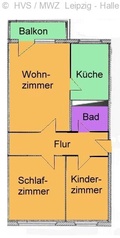 wunderschöne Dreiraumwohnung mit Balkon, einen Steinwurf entfernt vom Kulkwitzer See 286383