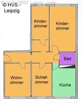 4-Raum Wohnung in Lausen-Grünau                 - nur einen Steinwurf weit entfernt vom Kulkwitzer See - 272695