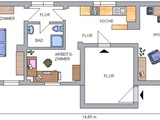 Hell weiß renovierte Wohnung mit neuer Einbauküche, neuem Bad und Laminatböden. S-Bahn: 5 Gehmin. 41824