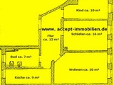 Niedliche 3 Raum Wohnung, 420 &euro; warm, mit Laminat 284