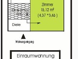 1 Raum Wohnung im Grünen 4664