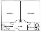 2 Zi Dachgeschosswohnung für Studenten, Coutagefrei 48988