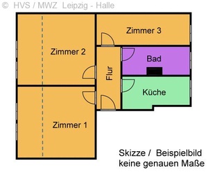 gemütliche 3-Raumwohnung im vollständigrenovierten Altbau 243784