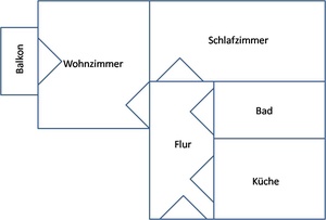 Möblierte frisch san. helle 2-Zi-Whg. in top Lage  193240