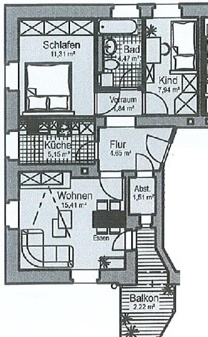 gemütliche und familienfreundliche Wohnung 39505