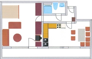 Schöne 1,5-Zimmer-Wohnung, ca 45qm 6962