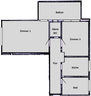 2 Zi-Wohnung (65qm) mit Balkon - Erlangen nähe Burgberg! 182570