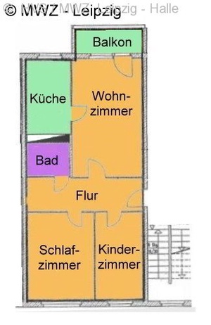 schöne Dreiraumwohnung mit Balkon, einen Steinwurf entfernt vom Kulkwitzer See 291677