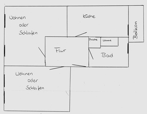 helle freundliche 2-Raum-Wohnung 1718