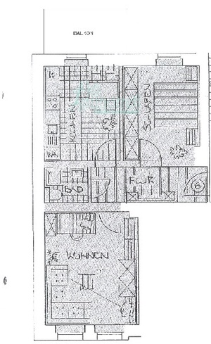 2-Raum-Wohnung mit großer Wohnküche und Westbalkon 22190