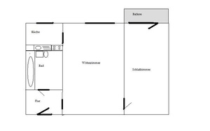 Billige 2 Raumwohnung in Cottbus 17956