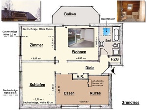 Schöne Dachgeschoß-Wohnung in Rhein 15402