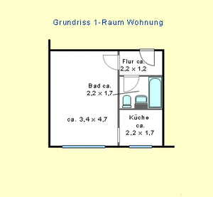 Nachmieter gesucht für meine 1-Raum-Wohnung in Leipzig/Mockau-Nord 33502