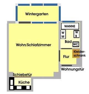 Schöne 1-2 Zimmerwohnung mit Garage 67738