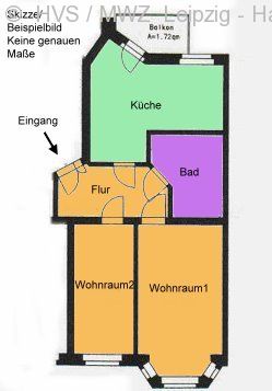 :-)  freundl. helle 2-R-Whg./liebevoll und aufwendiger Altbau / verkehrsgünstig 300214