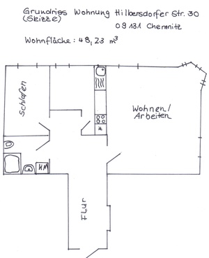 Supergünstige 2-Raum-Wohnung mit Erker 77022