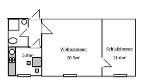 Moderne 2 Zimmer Altbauwohnung am Jakobsplatz  134247