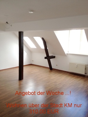 Wohnen über der Stadt  sonnige 2-R-Wohnung  in Magdeburg-Buckau san. Altbau, DG ca.60 m² EBK . 275988