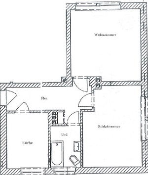 gemütliche und citynahe 2-Raum-Wohnung mit Südbalkon 71339