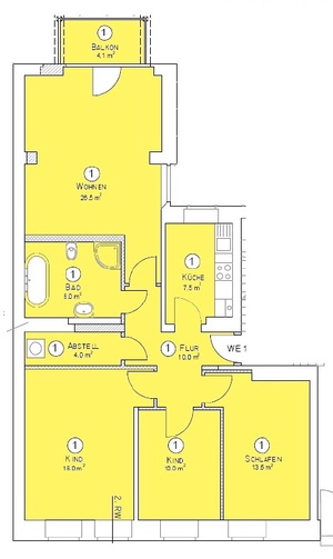 Sonnige schöne 4-R-Whg.in Magdeburg -Altstadt EG ,ca.102 m²; mit BLK. Bad mit Wanne und Dusche ..! 225776