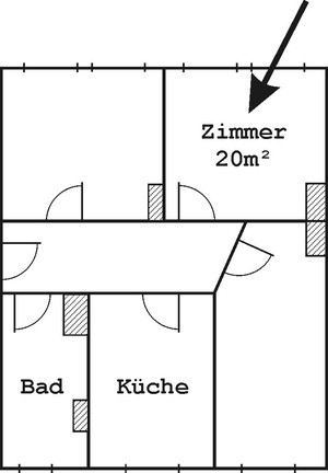 Helles möbliertes Zimmer (20 m²) nahe Hauptbahnhof 1825