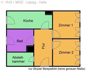 schöne helle 2-Raum-Wohnung in sanierten MFH, DSL technisch verfügbar 306983