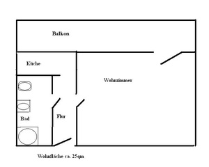 Superpreis!!! 1. Zi Wohnung Krefeld 7189