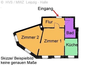 sehr schöne helle 2-Raum-Whg. in gepflegtem MFH, saniert, grüner Hof, ruhige Lage 306023