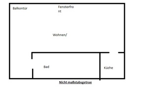 1 Zimmerwohnung mit Küche und Balkon an der Grenze von Südstadt und Kessenich (1. OG), teilmöbliert, ab 15.04. 77510