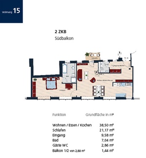 Herrliche 2 ZKB-Wohnung mit Balkon – Erstbezug 24071