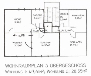 Bingen 2Z , 3.OG  50 qm  425€ 696489