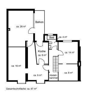 Günstige 5-Zimmer-Wohnung in zentraler Lage 78120