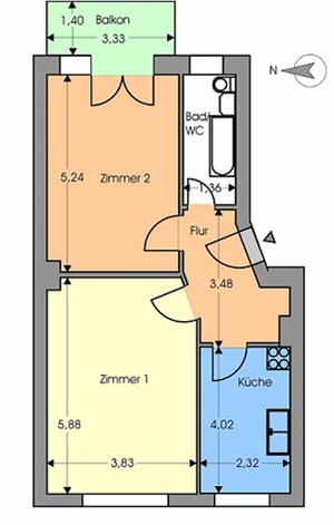 Sanierte 2-Zimmerwohnung in Berlin-Wilmersdorf 156536