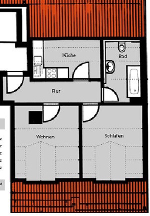 Moderne vollmöblierte 3 Zimmer-Maisonette-Wohnung mit Terrasse und Garten 40438